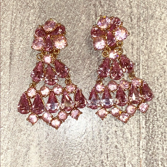 Pink chandelier earrings - Picture 1 of 2
